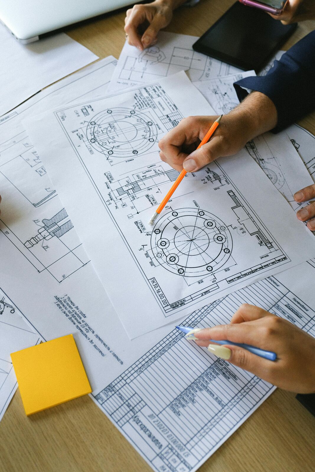 Engineering drawings under review